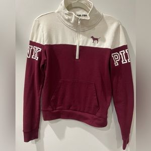 PINK quarter zip sweater